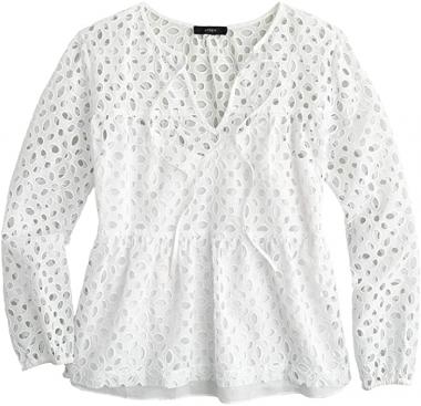 J.Crew Ibreena Blouse in Florence Eyelet