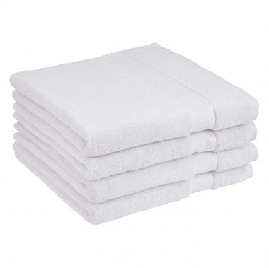 Amazon Basics Egyptian Cotton Bath Towel - 4-Pack, Pristine Snow