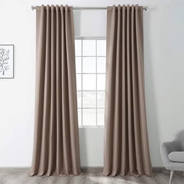 HPD Half Price Drapes Curtain For Room Darkening - Room Decor 50 X 108 (1 Panel), BOCH-2018111-108, Formal Taupe