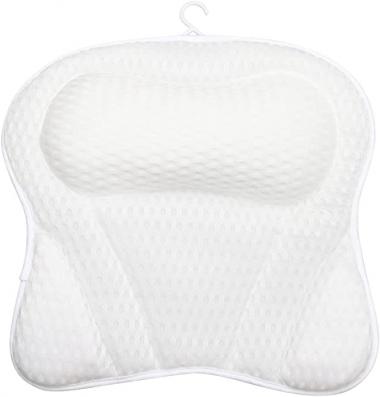 Soft 6 Suction Cups Spa Bath Accessories Tub Headrest Bath Pillows for Tub Neck and Back Support Bathtub Pillow