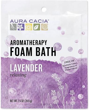 Aura Cacia Aromatherapy Foam Bath, Relaxing Lavender, 2.5 ounce packet (Pack of 3)