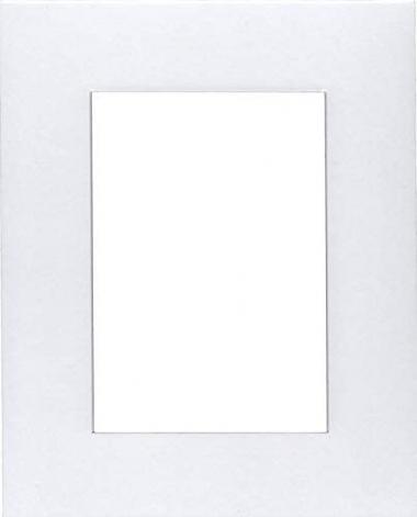 Pack of (2) 16x20 Acid Free White Core Picture Mats Cut for 11x14 Pictures in White