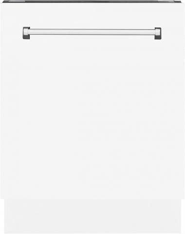 ZLINE 24" Tallac Series 3rd Rack Tall Tub Dishwasher in White Matte with Stainless Steel Tub, 51dBa (DWV-WM-24)