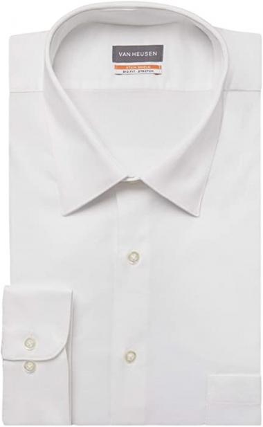 Van Heusen Men's BIG FIT Dress Shirt Stain Shield Stretch (Big and Tall)