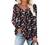 Womens Henley V Neck Casual Blouse Button Down T Shirts Flare and Flowy Tops