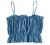 SOLY HUX Women's Ruffle Trim Tie Back Backless Cami Crop Top