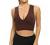 Venbond Women's Sexy Sleeveless Seamless Crop Top Deep Plunge V Neck Ribbed Tank Top with Removable Pads