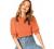 SheIn Women's Puff Sleeve Casual Solid Top Pullover Keyhole Back Blouse