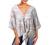 Womens V Neck Tie Knot Front Tops 3/4 Bell Sleeve Boho Shirts Summer Blouses Floral Printed Vacation Casual T Shirts