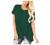 Womens Criss Cross Twist Knot Tops Casual Summer Short Sleeve T Shirts Tunic Top Loose Comfy Tshirts Blouses