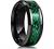 King Will Dragon Men's 8mm/6mm/5mm Red/Green Carbon Fiber Black Celtic Dragon Tungsten Carbide Ring Comfort Fit Wedding Band