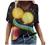 Summer Tops for Women Short Sleeve T Shirts Casual V-Neck Tie Dye Abstract Printed Tee T-Shirts Tunic Loose Blouses