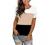 Women Summer Crewneck Short Sleeve T-Shirts Trendy Feather Printed Tee Tops Tie Dye Color Block Tshirt Loose Blouse