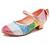 Minibella Girl's Rainbow Glitter Ballet Flats Princess Mary Jane Dress Shoes