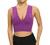 Venbond Women's Sexy Sleeveless Seamless Crop Top Deep Plunge V Neck Ribbed Tank Top with Removable Pads