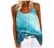 Summer Tops for Women Casual Crew Neck Cute Ruffle Hem Spaghetti Strap Tank Tops Loose Fit Beach Cami Shirts Camisoles