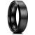 King Will Basic 6mm 7mm 8mm 9mm 10mm Men Wedding Black/Silver Tungsten Ring Matte Finish Beveled Polished Edge Comfort Fit