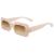 SOJOS Retro 90s Nude Rectangle Sunglasses For Women Trendy Chunky Glasses Pebble SJ2160