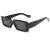 LASPOR Vintage Rectangle Sunglasses for Women Men Fashion Retro Small Square Frame Glasses UV 400 Protection Driving Black