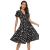 MOMKER Women's Summer Boho Dresses Short Sleeve V Neck Floral Print Midi Dresses