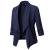 Womens Casual Work Office Draped Open Front Blazer Jacket Plus Size Loose Solid Color Ruched 3/4 Sleeve Blazers Suit