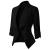 Womens Casual Work Office Draped Open Front Blazer Jacket Plus Size Loose Solid Color Ruched 3/4 Sleeve Blazers Suit