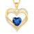 CDE Heart Necklaces for Women Gold-Plated 925 Sterling Silver Birthstone Pendant Necklace Birthday Jewelry Gifts for Women Girls Her Sister Friends