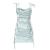 ZAFUL Women's Stars Print Side Slit Velvet Sleeveless Mini Dress Sexy Cowl Front Spaghetti Strap A-Line Mini Dress