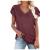 Smooto 2022 Women Summer Blouses Casual V-Neck Short Sleeve T-Shirt Oversized Blouse Women Basic Tee Tops