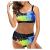 YALFJV Bathing Suit for Women Push Up Cropped Tops Swimsuit with Boyshorts Tummy Control Athletic Surfing Two Piece Swimwears