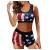 YALFJV Bathing Suit for Women Push Up Cropped Tops Swimsuit with Boyshorts Tummy Control Athletic Surfing Two Piece Swimwears