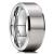 King Will Basic 6mm 7mm 8mm 9mm 10mm Men Wedding Black/Silver Tungsten Ring Matte Finish Beveled Polished Edge Comfort Fit