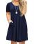 Tralilbee Women's Plus Size Short Sleeve Dress Casual Pleated Swing Dresses with Pockets