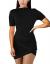 BORIFLORS Women's Sexy Wrap Front Long Sleeve Ruched Bodycon Mini Club Dress