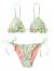 SOLY HUX Women's Floral Print Halter Triangle Tie Side Bikini Set Two Piece Swimsuits