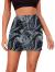 Verdusa Women's Floral Mesh Overlay Elastic Waist Bodycon Mini Skirt