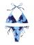 SOLY HUX Women's Floral Print Halter Triangle Tie Side Bikini Set Two Piece Swimsuits