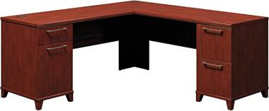 Bush Business Furniture Enterprise Collection 72W x 72D L Shaped Desk in Harvest Cherry