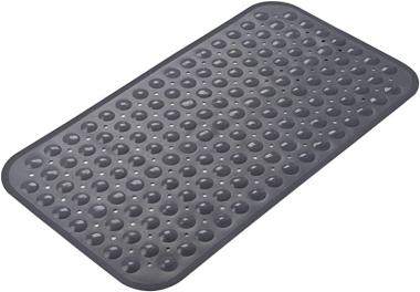 AmazerBath Bath Tub Mat, Medium Size 27.6 x 15 Inches Non-Slip Shower Mats with Suction Cups and Drain Holes, Bathtub Mats Bathroom Mats Machine Washable (Gray)