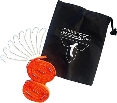 Talbot Torro Speed-Badminton Court Lines, Courtmarking 5,5 m x 5,5 m, in Blister, Neon-Orange, 490185