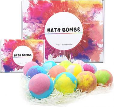 DINGZHEN Bath Bomb Kids with Surprise Inside Shower Bombs Aromatherapy Bubble Bath Shower Steamers Gift Set Rich in Essential Oils Shea Butter Sea Salt Fizziest SPA Bubble Festival Gifts（12Pcs)