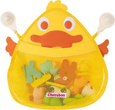 CHERABOO Yellow Bath Toy Organizer, Bath Toy Storage, Bathtub Toy Organizer, Bath Toy Holder, Bath Toys Organizer, Bath Tub Toy Holder, Bath Toy Net, Shower Toy Holder, Bathroom Toy Storage