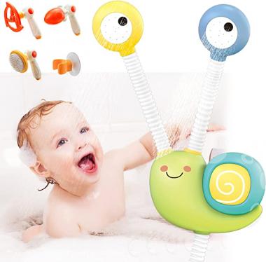 Baby Bath Toys for Toddlers Electric Shower Head Double Sprinkler Bathtub Water Toy for Kids Infants Girls Boys 18 Months Up