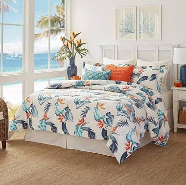 Tommy Bahama Birdseye View Comforter Set, King, Blue,USHSA31145084,4