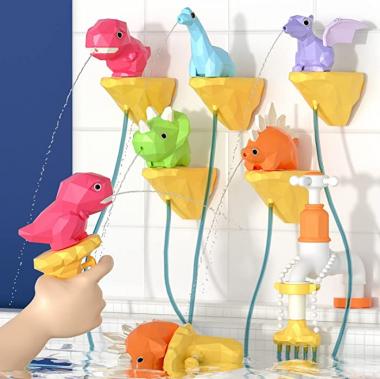 Bath Toys for Toddlers 1-3 Kids Ages 4-8, Baby Bath Toys with Water Gun, Dinosaur Squirt Bathtub Toys Bath Sprinkler Toy for Baby Toddler Infant Kids , Baby Birthday Gift