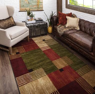 Mohawk Home Alliance Area Rug, 7 ft 6 in x 10 ft, Red