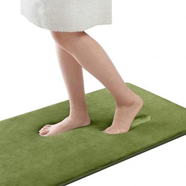 Memory Foam Bathroom Mats 20 "X 32" Non Slip 0.7" Extra Thick Super Absorbent Bath Rugs Carpet Super Cozy Quick Dry Machine Wash Sage Green