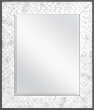 MCS 16x20 Inch Chevron, 22x26 Overall Size, Marble Mirror, 22 x 26 Inch,