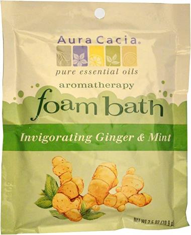 AURA CACIA, Aromatherapy Foam Bath Ginger Mint - Pack of 6 x 2.5 oz