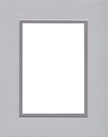 16x20 Double Acid Free White Core Picture Mats Cut for 11x14 Pictures in Nantucket Grey and Ocean Grey